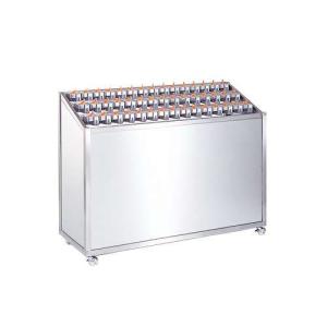 アンブレラスタンド カギ付 コイン返却式(交換用ソリッドロック付) 45本用 UK-Z-13 幅1290×奥行450×高さ979mm 鍵付き傘立て ぶんぶく