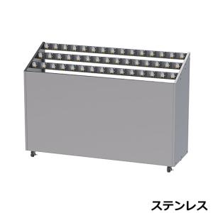 アンブレラスタンドNEO USH 45本用 標準(プレートキー)(ステンレス) USN-USH-45-SUS W142.2×D44×H100cm ステンレス製 鍵番号変更可 キャスター付 ぶんぶく