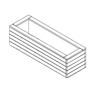 法人宛専用 ファンダライン ジョンプランター 0618 W186.2cm×D61.2cm×H53.5cm プランター人工木 屋内 屋外