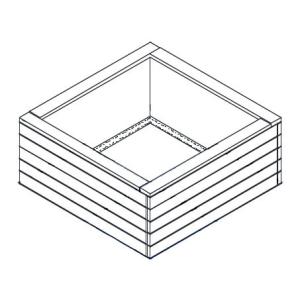 法人宛専用 ファンダライン ジョンプランター 1212 W123.7cm×D123.7cm×H53.5cm プランター人工木 屋内 屋外