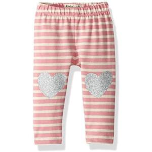 Hatley ハットレイ Light Pink Stripe レギンス ボーダー メタリックラメ入キラキラハート (60cm-70cm)｜airymotion