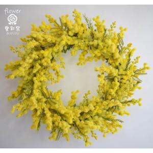 ミモザのリース　造花　40cm　大きいサイズ
