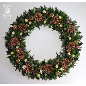 オレゴンモミのクリスマスリース　Lサイズ クリスマスリース 早割 手作り スタンダード35cm 玄関 オレゴン産 モミ