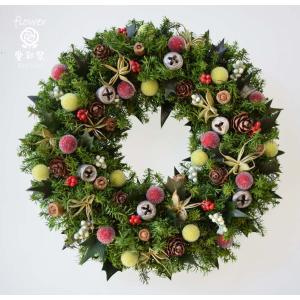 クリスマスリース 手作り シック おしゃれ 大人っぽい プリザーブド