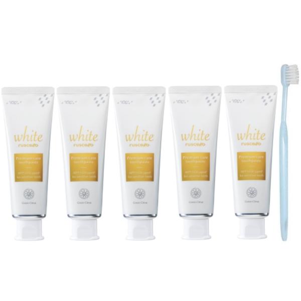 GC ルシェロ歯みがきペースト ホワイトプレミアムケア 100g × 5本 + 歯科医院取り扱い 歯...