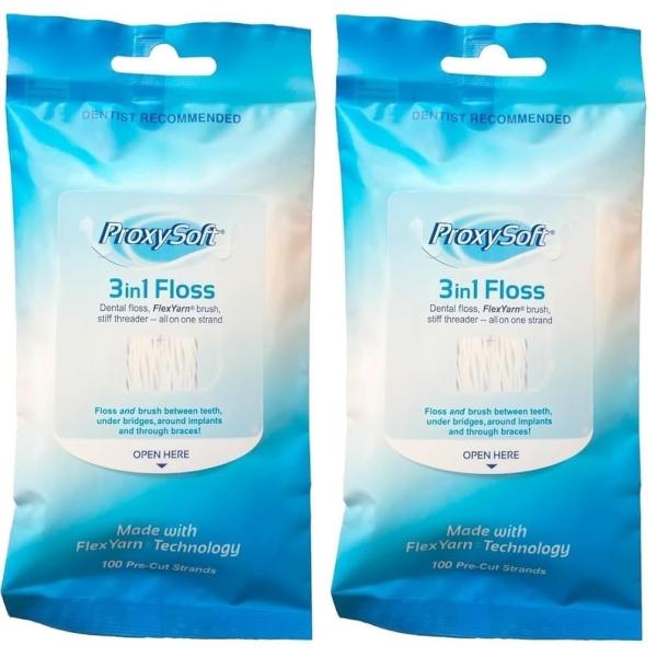 プロキシソフト(ソーントン) 3in1フロス 100本入り2袋セット