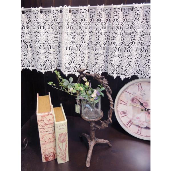 ai 即納　カフェカーテン　絶賛！綺麗！横幅約１２０ｘ３０ｃｍ 真っ白ギュピール ｂ　ベリーショート...