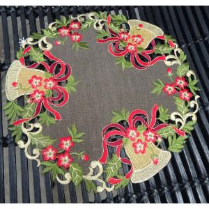 クリスマスにお勧め 丸い ドイリー プレゼント交換にも