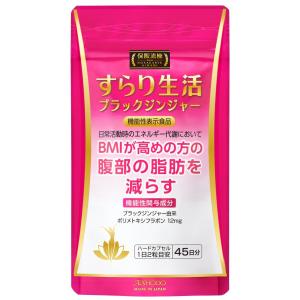 愛粧堂保阪流極すらり生活 機能性表示食品　45日分　BMIが高めの方　ブラックジンジャー　 ダイエッ...