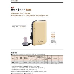 ポケット型補聴器 HA-43 RIONET リ...の詳細画像1