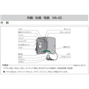 ポケット型補聴器 HA-43 RIONET リ...の詳細画像2