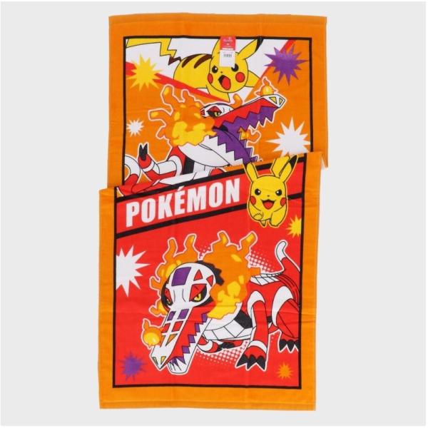 ポケモンバスタオル■ピカチュウ×ラウドボーン■約60×120cmタグ付き綿100%吸水