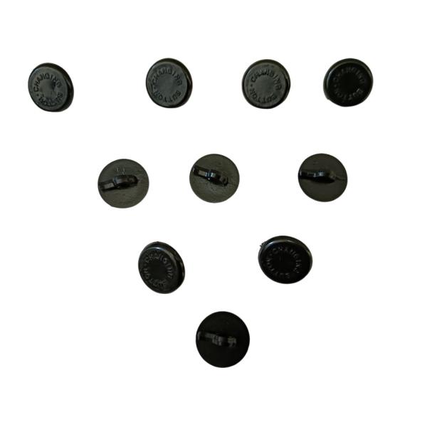 学生服用裏ボタン10個セット・黒プラスチックチェンジボタン(CHANGING BUTTONの文字入り...