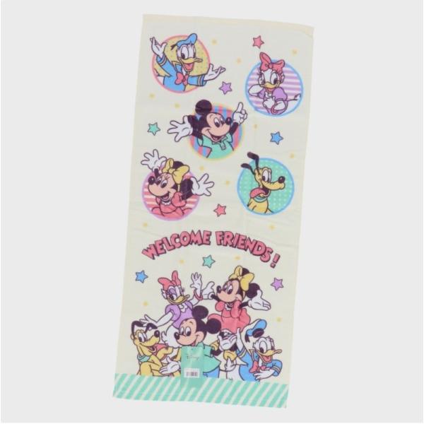 ディズニーフェイスタオル■ミッキー＆フレンズ「ニアラー」■34×75cm綿100%