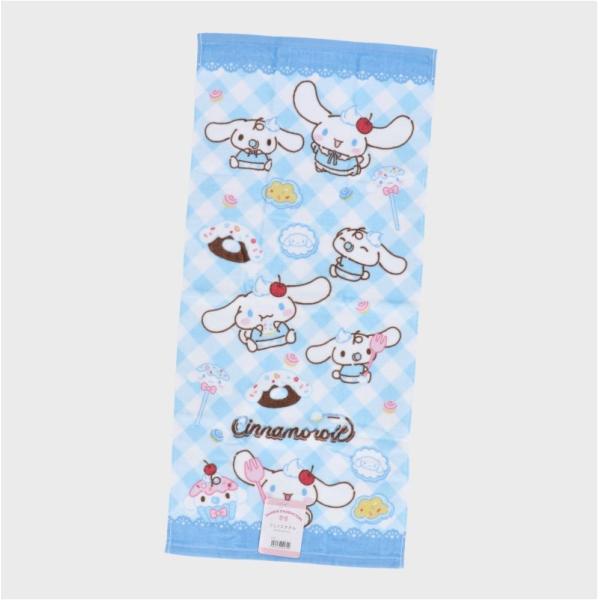 サンリオ『ファンシースナック』フェイスタオル■シナモロール■綿100%34×75cm