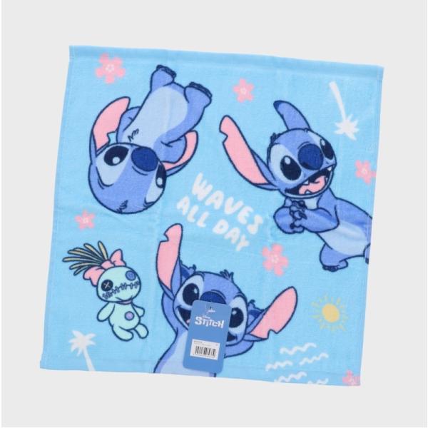 ディズニーウォッシュタオル『トラスト』■スティッチ■約34×35cm■綿100%