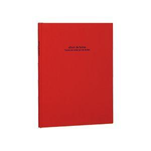 ナカバヤシ Digio ブック式 フリーアルバム ドゥ ファビネ A4ノビサイズ レッド アH-A4...