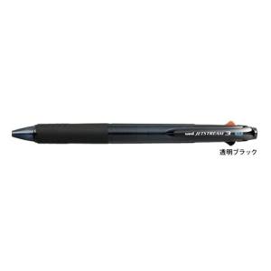 三菱鉛筆 油性ボールペン ジェットストリーム 3色ボールペン 透明ブラック SXE340005T.24｜アイソル