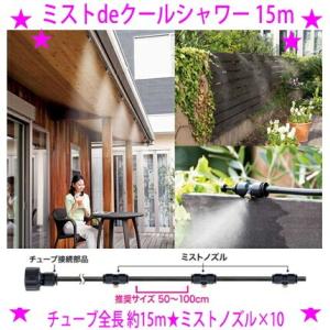 ミストdeクールシャワー 15ｍ ミストシャワー ミスト噴霧器 散水機 フェス 店先 庭 商店街 熱...