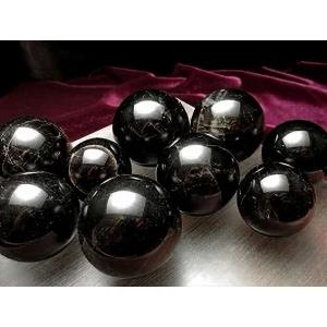 丸玉 黒水晶 (モリオン) 60mm玉 ランク AAA 浄化 魔除け 天然石