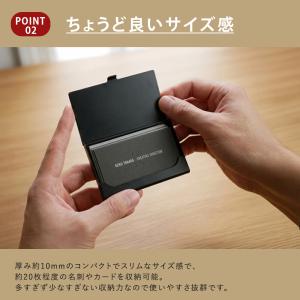 名刺ケース 名刺入れ 木製 天然木 アルミ シ...の詳細画像2