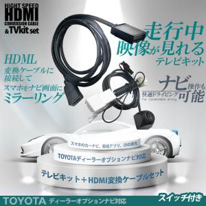 HDMI 変換 ケーブル トヨタ NSZT-W66T 走行中にTVが見える テレビキット ナビ操作可能 スイッチ付き 2点セット 走行中にYouTubeが見れる