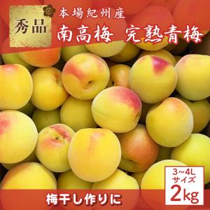 完熟 南高梅 3〜4Lサイズ 2kg 秀品