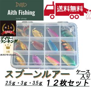 スプーンルアー12枚セットケース付