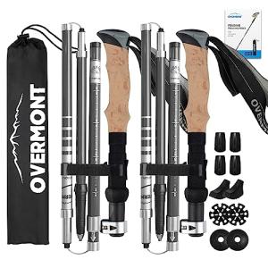 Overmont 折りたたみ トレッキングポール カーボン