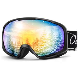 [Oukzon] スキーゴーグル 大人用 スノボゴーグル スキーボード ゴーグルキッズ 曇り止め UV400紫外線カット OTG広視野球面レンズ
