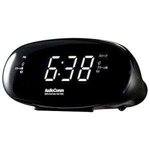 オーム電機 AudioComm AM/FMクロックラジオ ブラック RAD-T220N