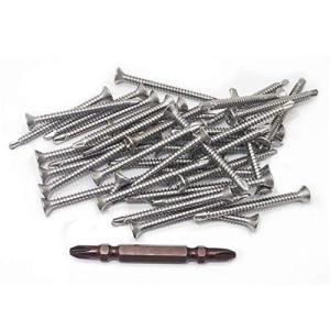M4.2 × 50mm 十字穴付皿頭 410ステンレス鋼ドリルネジ タッピングねじ 100個入り