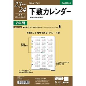 レイメイ藤井 手帳 2023 システム手帳用リフィル ダヴィンチ 下敷カレンダー A5 DAR2308の商品画像