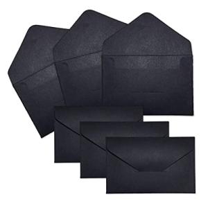 ENN LLC 名刺５号封筒 名刺封筒 100枚セット サイズ10.5×7cm (ブラック)の商品画像