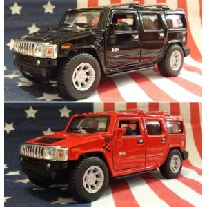 KiNSMART製プルバックミニカー ハマー　Hummer H2　blkred｜aiwa-corp-net