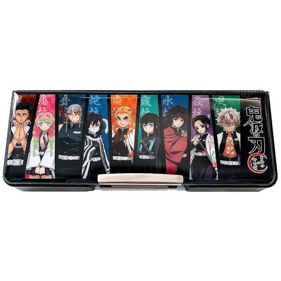 鬼滅の刃 両面開き ペンケース 無限列車 柱 筆箱 鉛筆削り つき 筆入れ