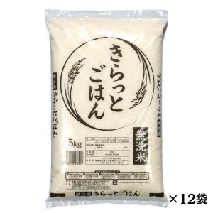 ALL令和7年産 きらっとごはん 無洗米 送料無料 60kg(5kg×12袋) 米 お米 無洗米 コメ こめ 無洗米 60kg