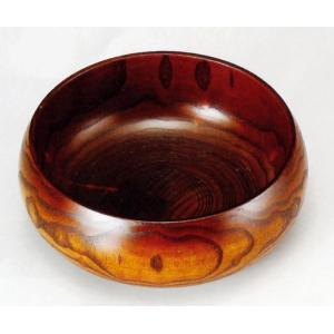 木製 スリ木目 7.0布袋鉢（漆塗り 菓子器 お菓子入れ