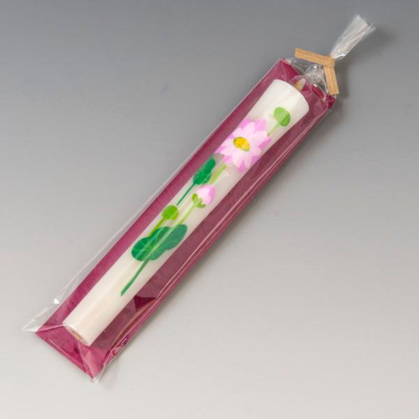 会津絵ろうそく　５号　１本入（袋）　ハス