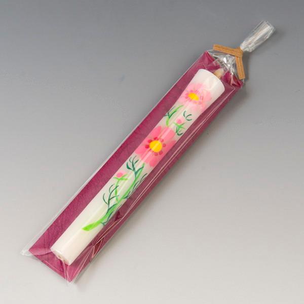 会津絵ろうそく　５号　１本入（袋）　コスモス