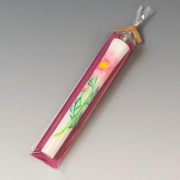 会津絵ろうそく　３号　１本入（袋）　コスモス