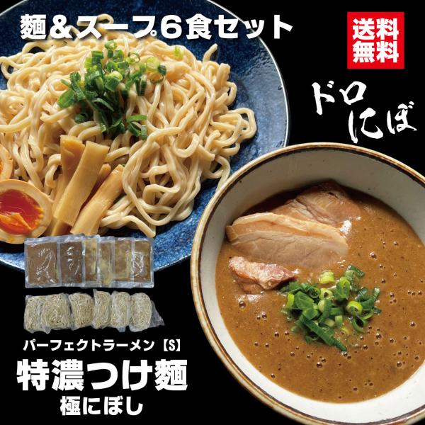 つけ麺 パーフェクトラーメン【S】特濃つけ麺 極にぼし 6食セット 麺とスープ つけ汁多め 煮干し好...