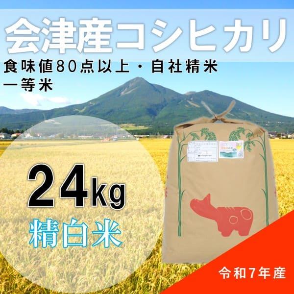 【生活応援セール】令和7年産 24kg白米 コシヒカリ 会津産 一等米（産地直送・送料無料地域あり）