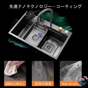 キッチンシンク ステンレス 大容量シンク 簡易...の詳細画像1