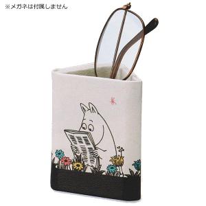 ムーミン　MOOMIN/キャラクター 折りたたみメガネスタンド ホルダー ペン立て 携帯用 眼鏡スタンド 軽量/お花畑の中で　094350/KM-213995/パール・カミオ｜ajewelry