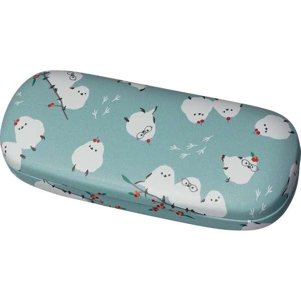 FRIENDS HILL フレンズヒル クロス付 メガネケース  ハードケース バネ式 シマエナガ ...