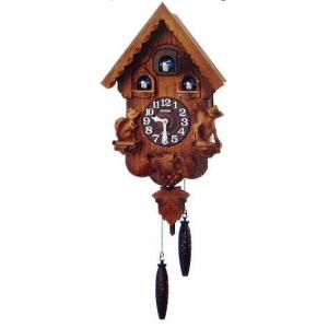 RHYTHM　リズム時計　木製　鳩時計　掛時計/カッコーパンキーR　4MJ221RH06(取）｜ajewelry