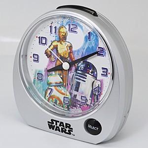 スターウォーズ目覚し時計/BB-8・R2-D2・C-3PO　シルバー　4ZM606MC19　（取寄せ/代引不可)｜ajewelry