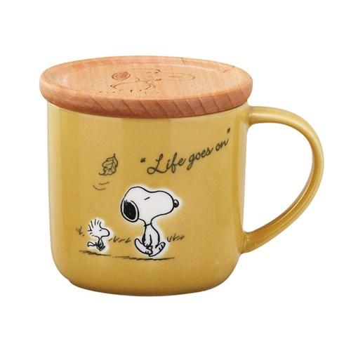 プラスト　ツジセル/スヌーピー　木製コースター付き　マグ　カップ/イエロー　6429679/4979...