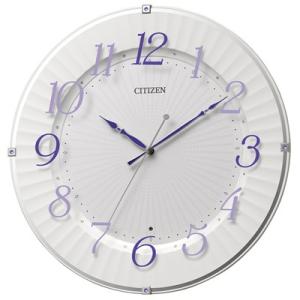 CITIZEN 掛時計 8MY537-012 ホワイト・パープル CITIZEN（シチズン） 電波掛時計/紫 8MY537-012(取） : アットマーク